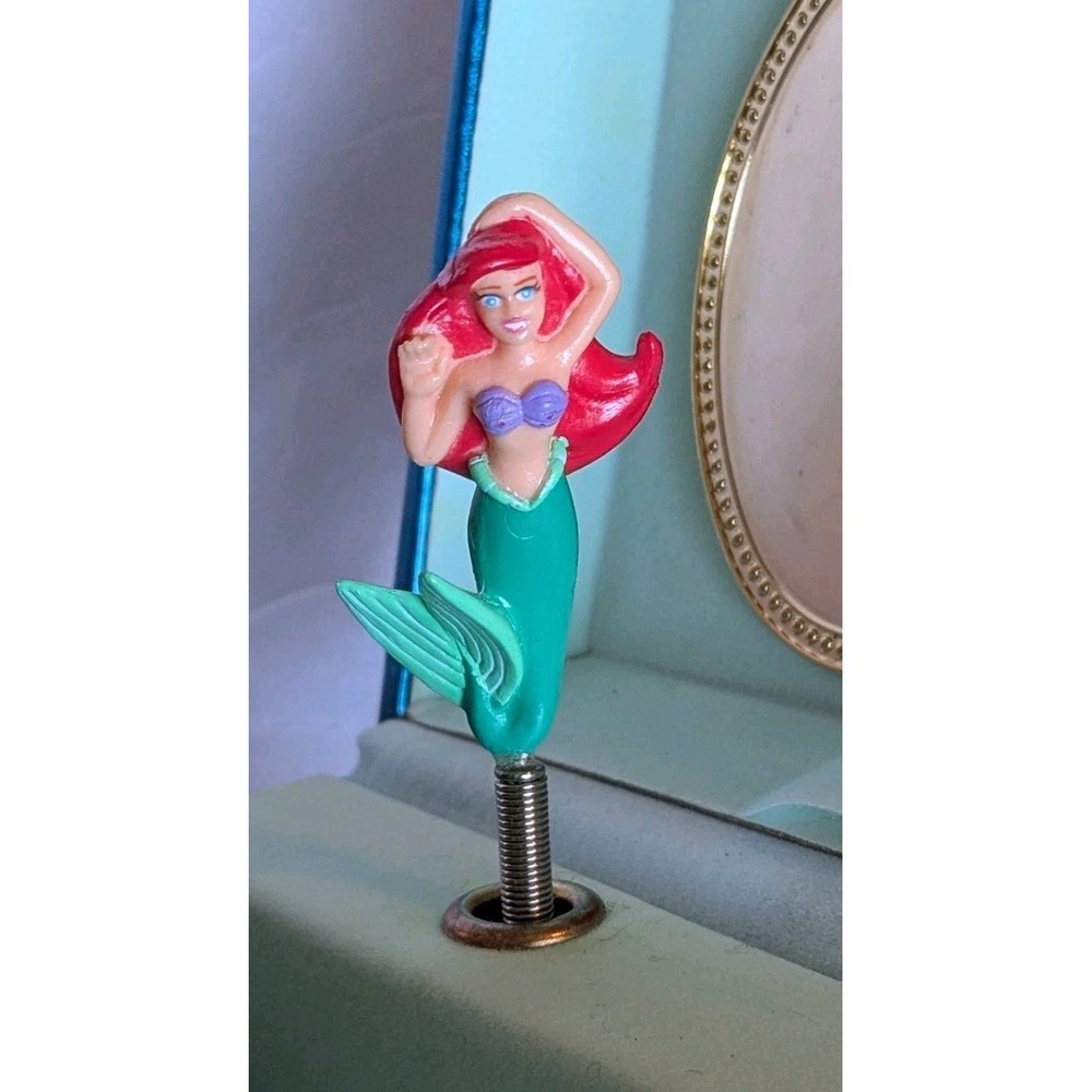 Vtg 80s Little Mermaid Musical Jewelry Box Disney Parks Ariel Under The Sea 1988 - Picture 3 of 16